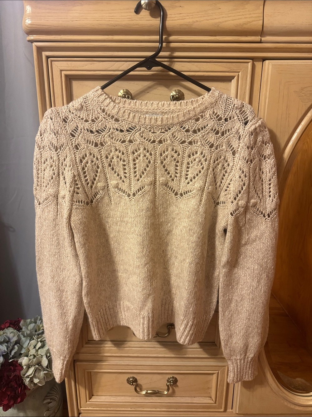 J. Crew Cream Open Knit Sweater